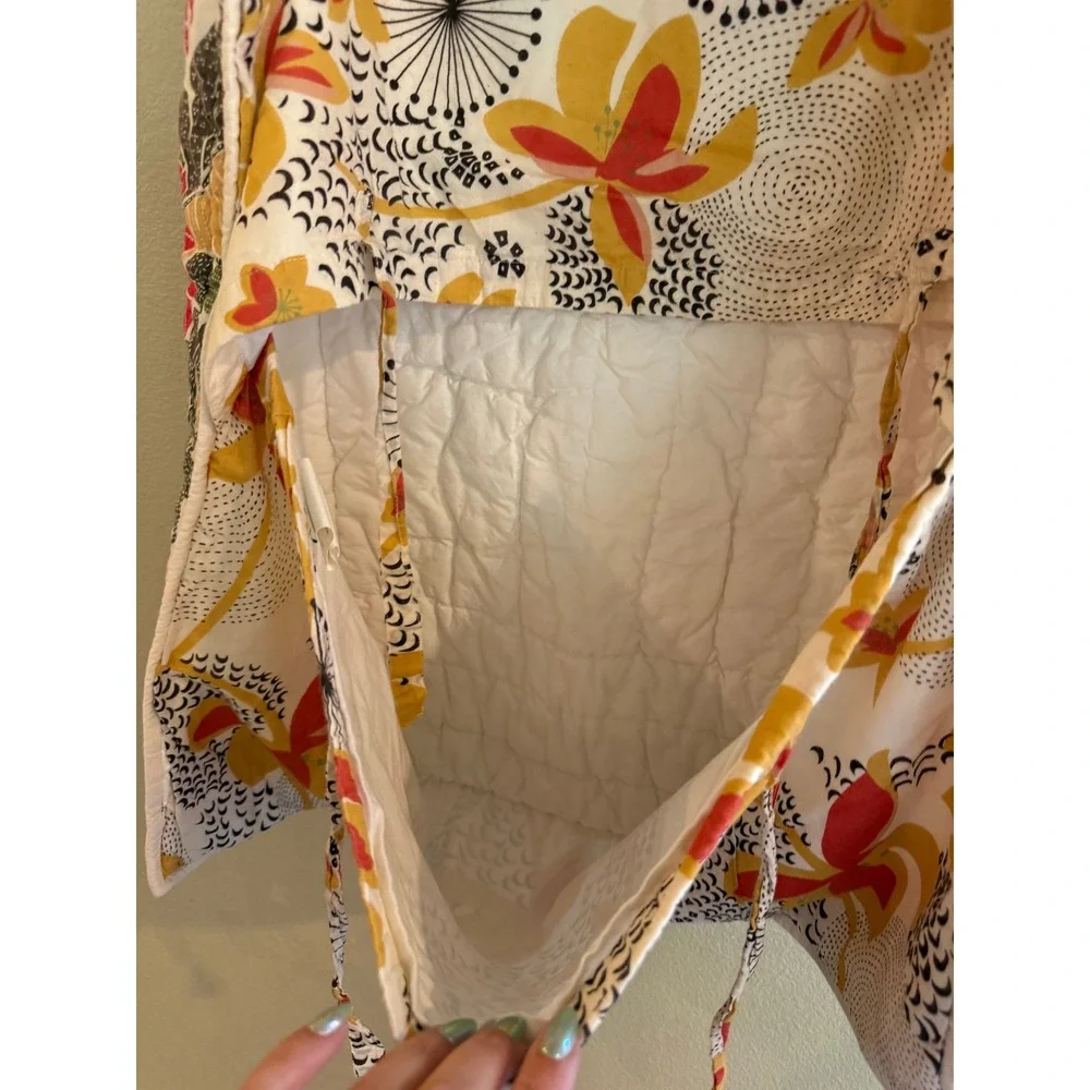 Pottery Barn Floral Patchwork Euro Pillow Shams 26x26 SET OF 2 Quilted Boho